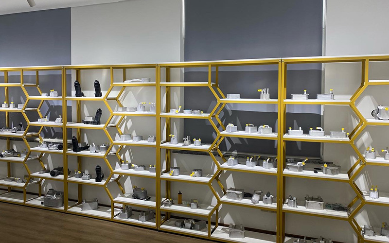 Industrial oil cooler manufacturing samples displayed by Elecdura