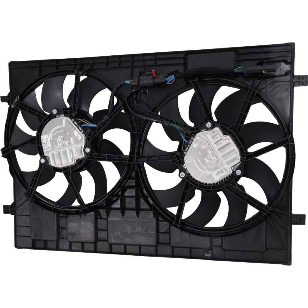 OE 3QF121207 Electric Fan for Volkswagen Atlas/Cross Sport 2.0L 3.6L; Export Stock.