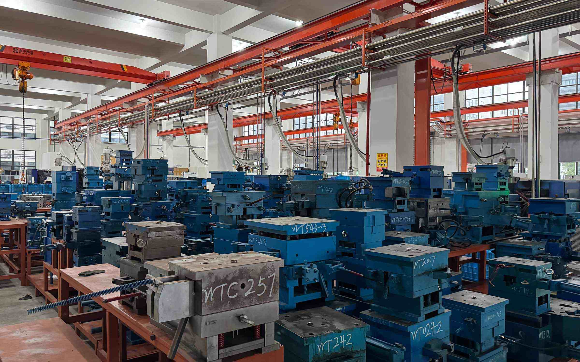 Thermostat molds and tooling equipment in Elecdura workshop