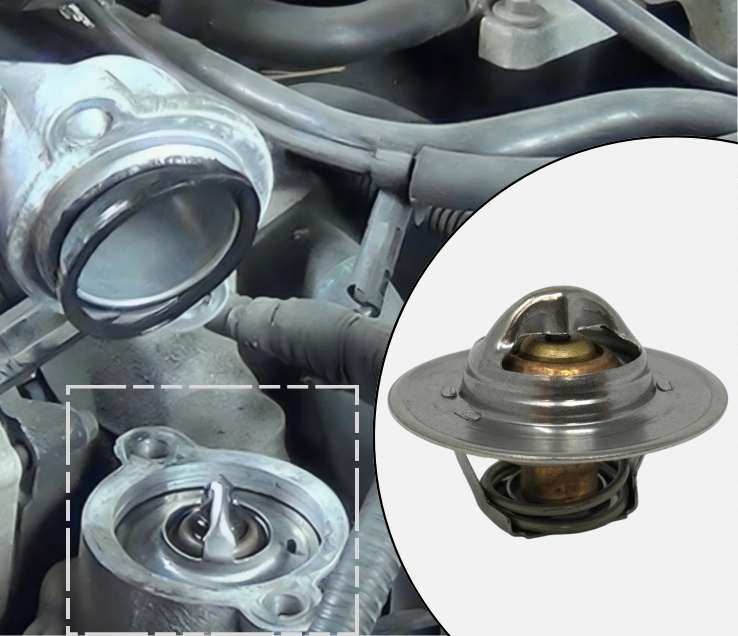 Engine thermostat for precise coolant temperature control