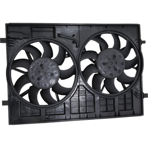 3QF121207 VW Atlas Dual Radiator Cooling Fan Assembly 2018-2023; Brushless Motor, 4-Pin.