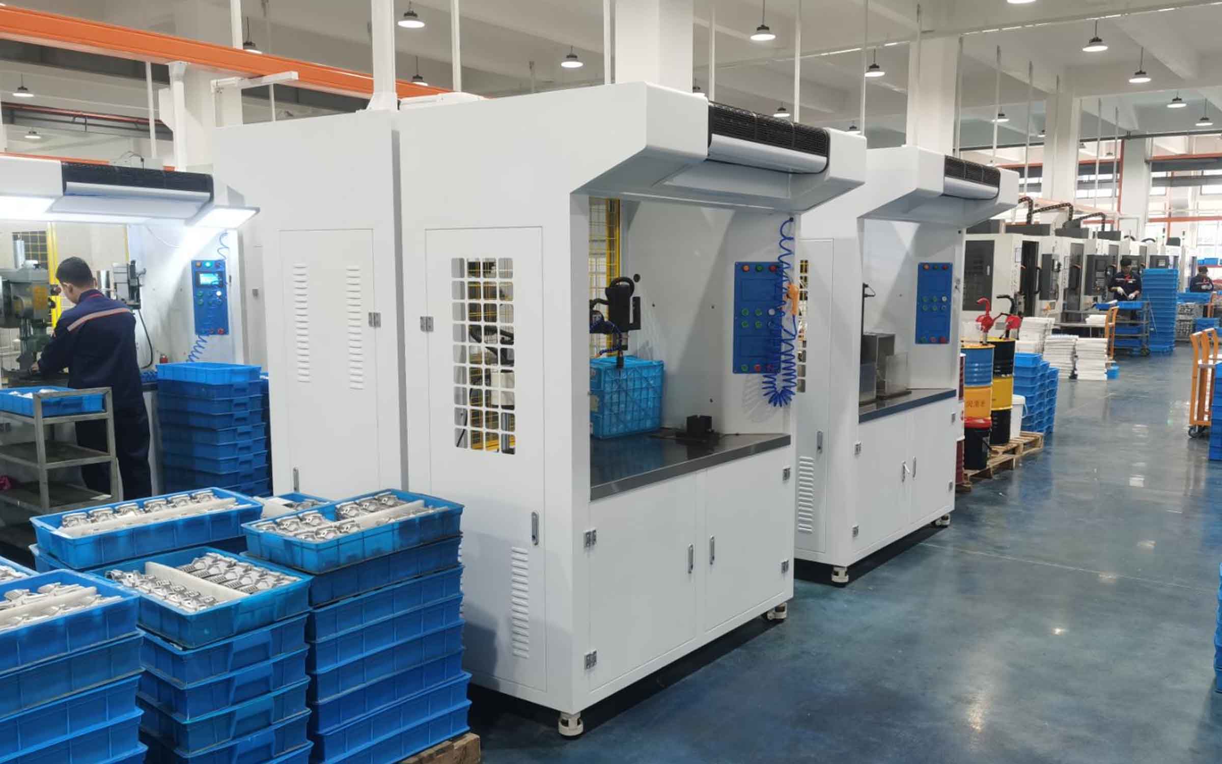 Finished automotive AC compressors packed and ready for global shipment