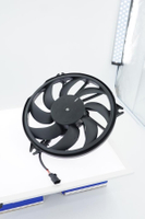 Professional marketing images of radiator cooling fan assemblies
