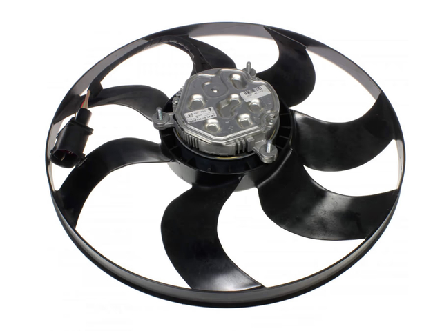 6R0959455D Radiator Fan Assembly for PQ25 Platform; Replaces 6R0959455; Export-Ready.