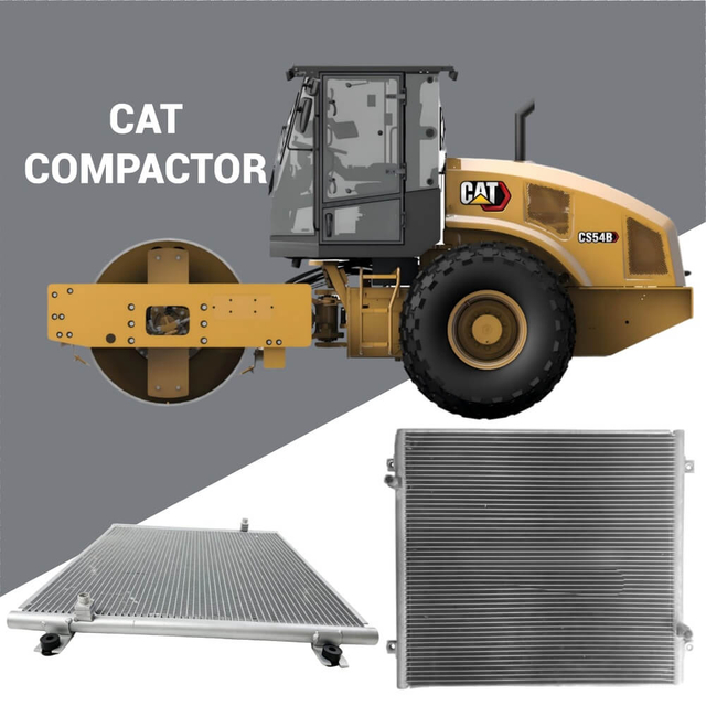 290-2789 AC Condenser for Cat Compactor CP-54B CS-68B; Fits C4.4 C6.6 Engine; Heavy duty wholesale HVAC.