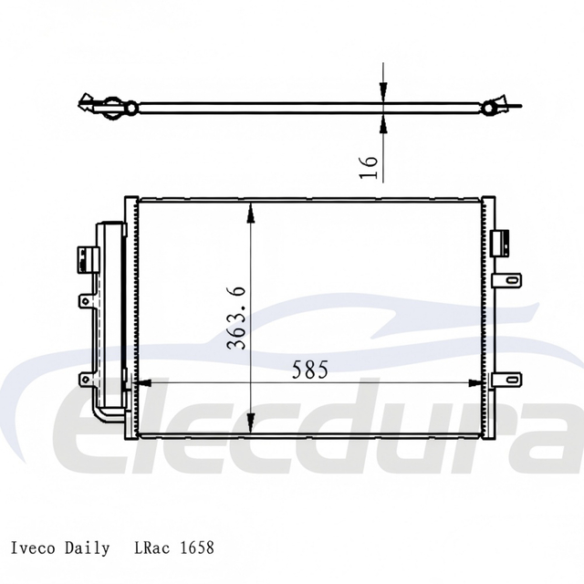 Wholesale 5801255825 Condenser for IVECO Daily Van; Durable HVAC replacement part; Factory-direct stock for distribution.
