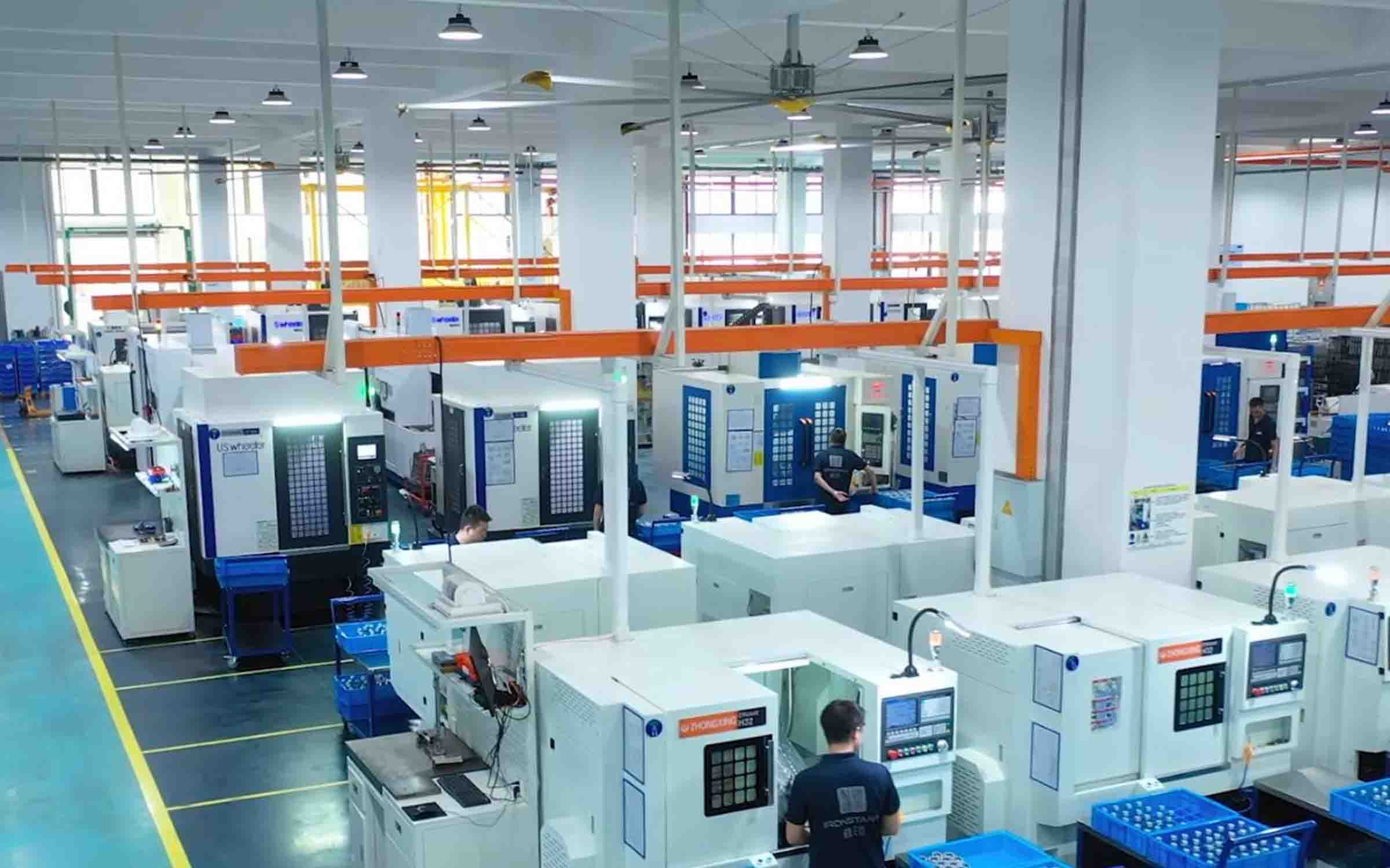 Main production line for automotive AC compressors at Elecdura factory