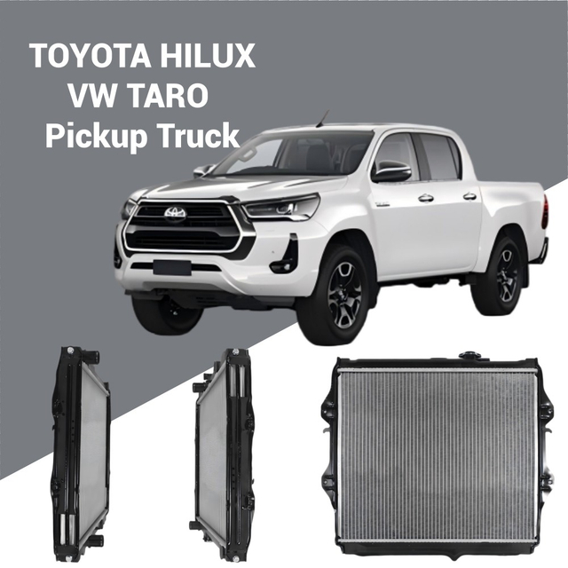 1640004010 Brazed Radiator for Toyota Hilux 1993-2001 2.8L 2.3L; Premium OE quality for B2B wholesale supply.