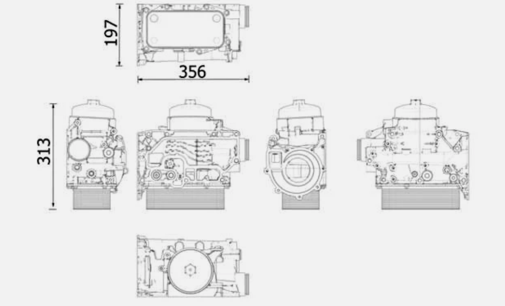 High quality Deutz TCD2013 L06 4V oil cooler box assembly 04901764 factory direct wholesale