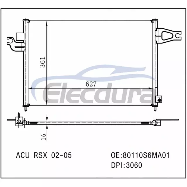 80110S6MA01 Honda Acu Rsx 2002-2005 A/C Condenser