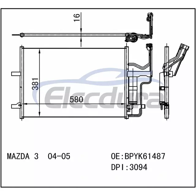 BPYK6148Z Mazda 3 2004-2005 A/C Condenser
