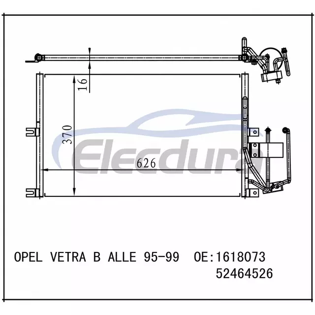 1618073 Opel Vectra 1995-1999 A/C Condenser