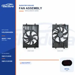 Radiator Cooling Fan Assembly for Volkswagen Golf 7 / MQB 400W 5Q0121205D Bulk Supply