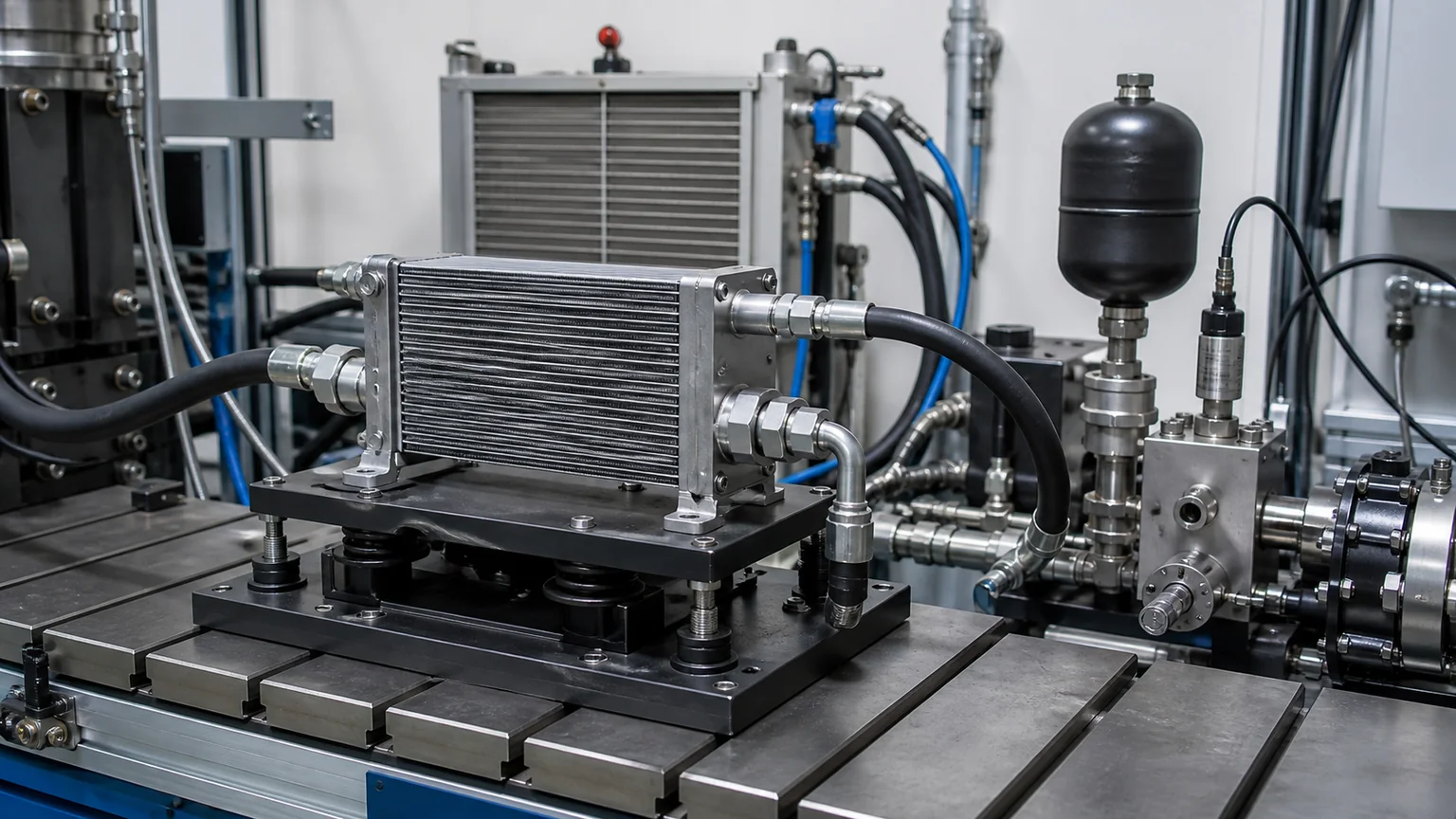 Oil cooler pressure pulsation endurance test