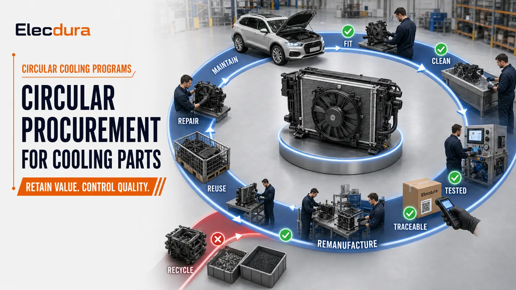 Circular Procurement for Automotive Cooling Parts: Repairability, Reuse, and Quality Control