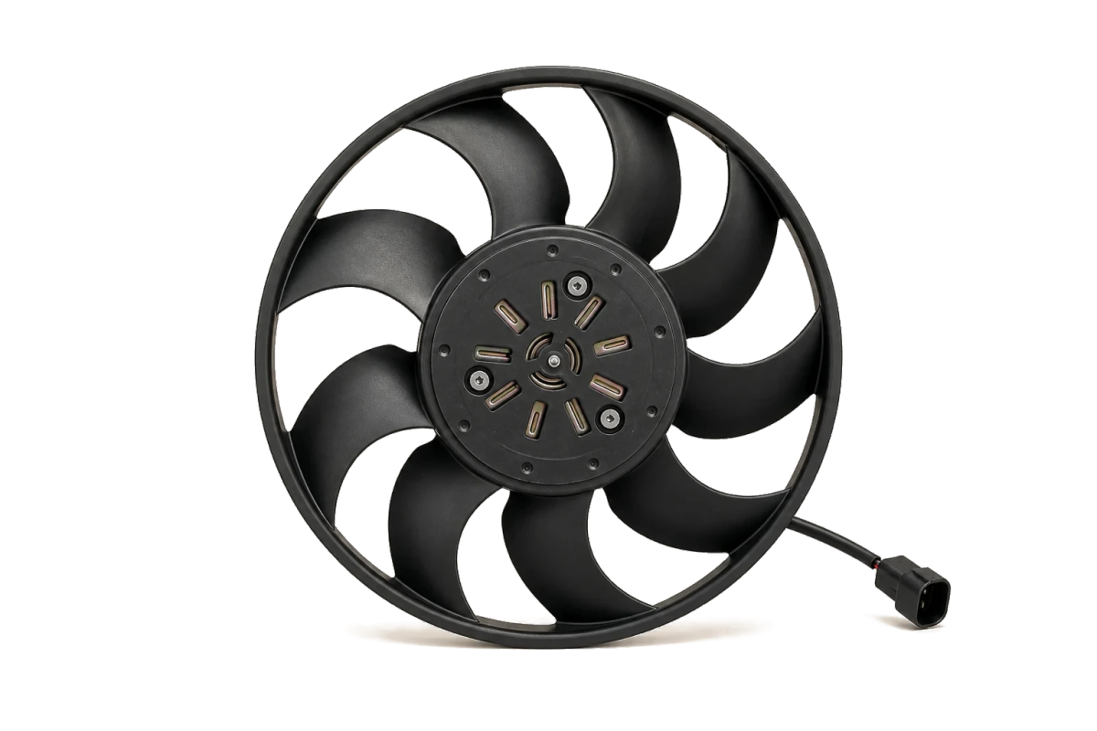 Representative standalone single cooling fan and motor format