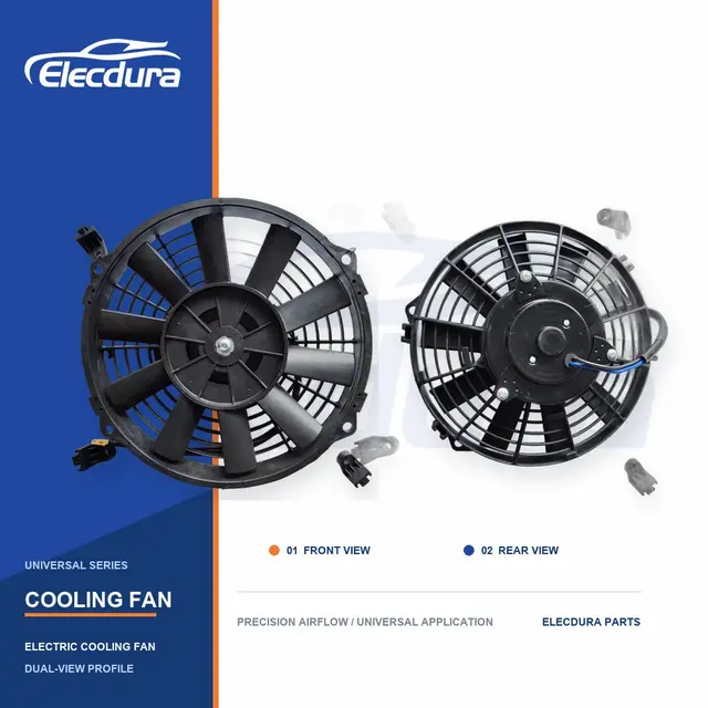 Kipas Pendingin Radiator Universal 9 Inci Pisau Lurus 160W Grosir