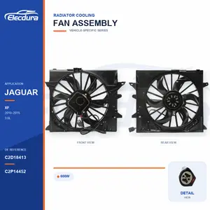 Radiator Cooling Fan Assembly for Jaguar XF / XJ-XJR 600W C2D18413 Bulk Supply