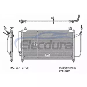 EGY16148ZB Mazda Cx7 2007-2008 A/C Condenser