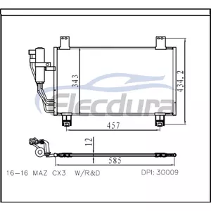 DB3R61480 Mazda Cx-3 2016-2021 A/C Condenser 12mm Core