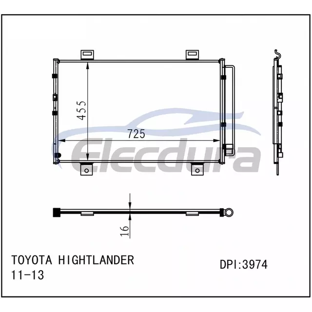 884600E050 Toyota Highlander Hybrid 2011-2013 HYBRID A/C Condenser Assembly