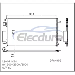92100-1PA0A Nissan NV 2012-2021 4.0L V6 / 5.6L V8 A/C Condenser