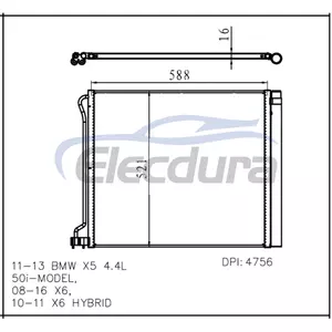 64509239944 BMW X5 E70 2008–2016 Klimakondensator