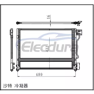9W7Z19712A Ford Crown Victoria 2006-2011 A/C Condenser Assembly
