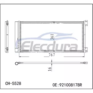 921008178R Nissan Fiat Talento 2016-2017 A/C Condenser
