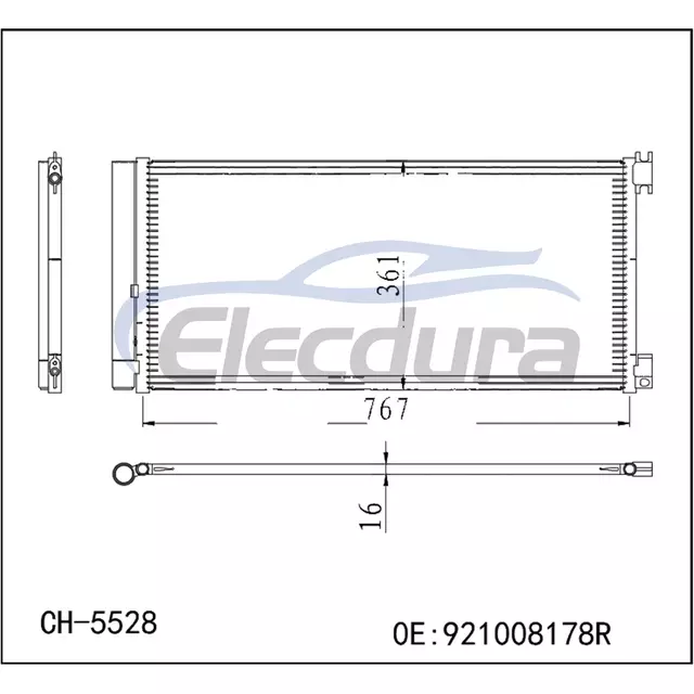 921008178R Nissan Fiat Talento 2016-2017 A/C Condenser