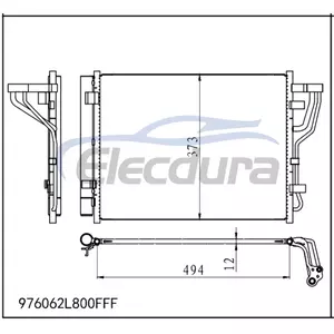 976062L800FFF Kia Pro Cee'd 2008-2012 Condensator A/C