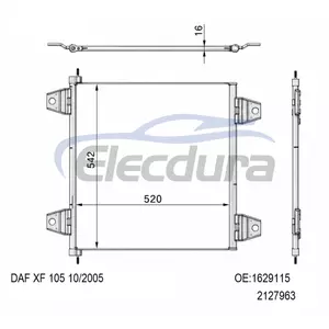 1629115 DAF XF 105 2005-present A/C Condenser