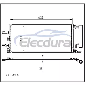 64509271206 BMW X1 F48 2016–2024 A/C-Kondensator