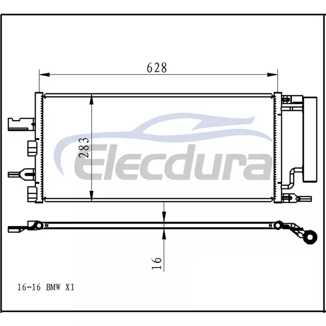 64509271206 BMW X1 F48 2016-2024 A/C Condenser