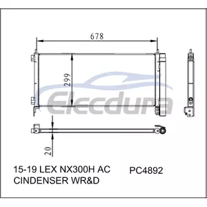 8846078030 Lexus Lex Nx300h A 2015-2019 A/C Condenser