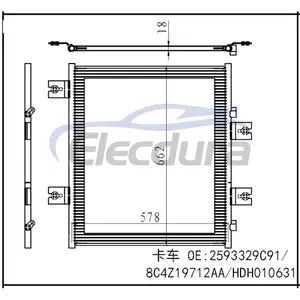 2593329C91 International 3200 2007-2010 A/C Condenser