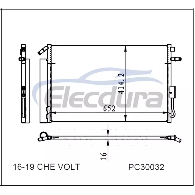 23331307 Chevrolet Volt 2016-2019 A/C kondenz&aacute;tor