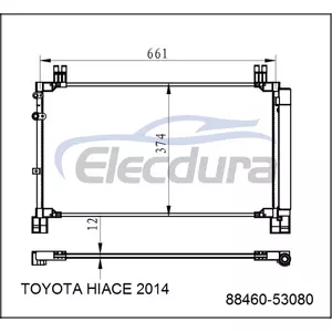8845026120 Toyota Hiace 2014+ A/C Condenser Assembly
