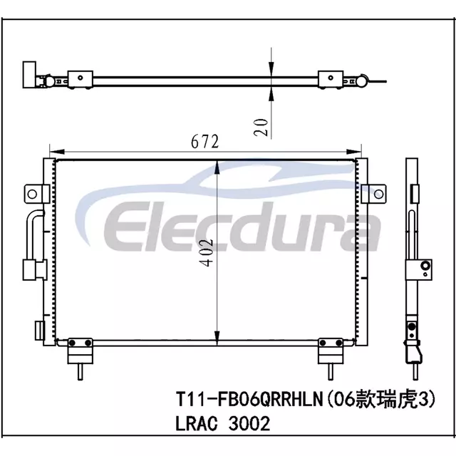 T118105110 Chery Tiggo Fl 2013+ A/C Condenser