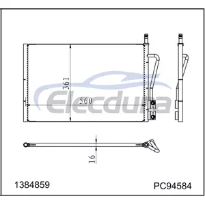 1384859 Ford Fiesta V 2005-2008 A/C Condenser