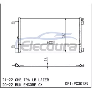 42721705 Chevrolet Trailblazer 2021-2022 A/C Condenser Assembly