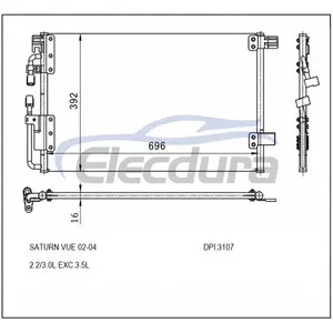 15807005 Saturn Vue 2 2 2002-2004 3.0L / 3.5L A/C Condenser
