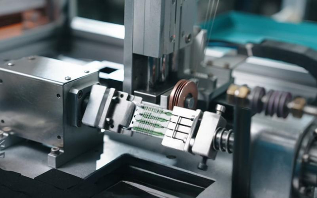 precision component processing for blower motor resistor assembly