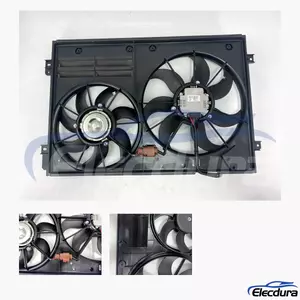 Volkswagen Golf, Jetta, GTI, CC, Eos, Passat, Tiguan, Sestava ventil&aacute;toru chladiče Beetle 1K0121205AB pro...