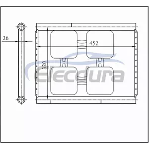 Universal A/C Condenser 320 &times; 452 &times; 26 mm