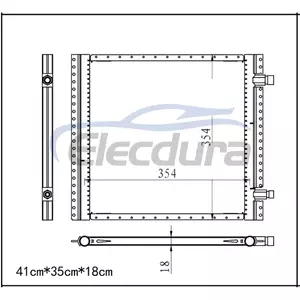 Universal A/C Condenser 410 &times; 350 &times; 18 mm