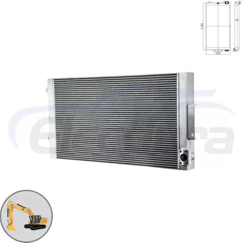 Caterpillar E336D hydraulic oil cooler 245-9360 core view for wholesale suppliers and bulk order distributors.