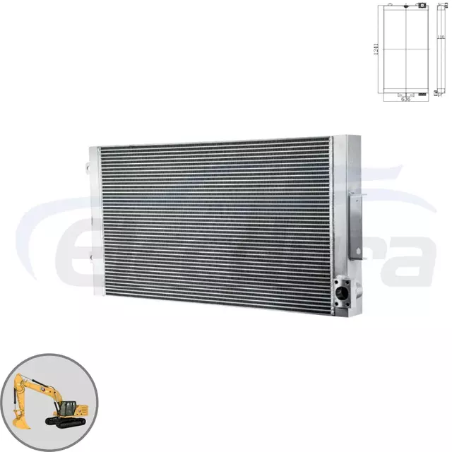 Caterpillar E336D hydraulic oil cooler 245-9360 core view for wholesale suppliers and bulk order distributors.