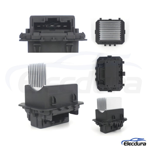 OE-standard 6441AA 4-pin blower motor resistor for Peugeot 308, RCZ and Citroen C4 with high-temp connector housing.