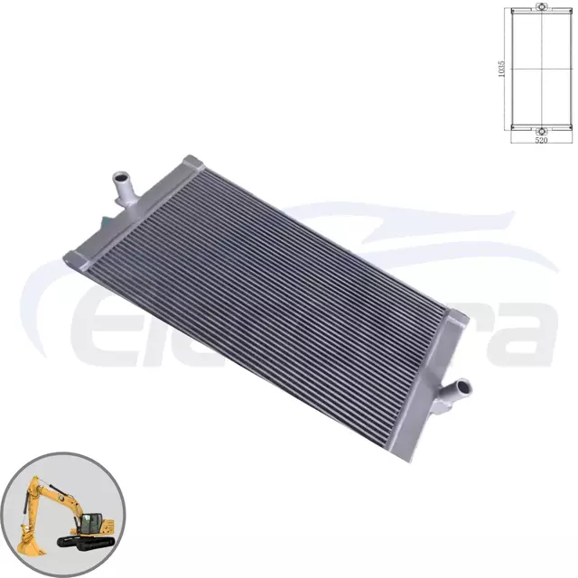 Caterpillar E320D old hydraulic oil cooler 265-3625 core view for wholesale suppliers and bulk order distributors.